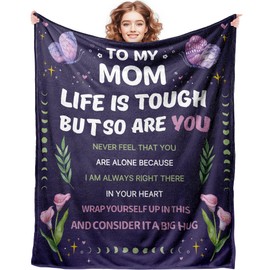 KLL Blanket Gifts for Mom, Mom Birthday Gifts from Daughter Son, I Love You Present Throw Blanket Mom, Gift for Mothers Day, Christmas, Valentine's Day, Anniversary 60" × 50"