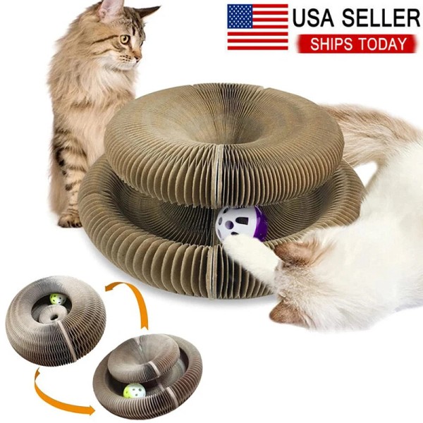 Unbranded Cat Magic Organ Cat Scratching Board Foldable Cat Kitten