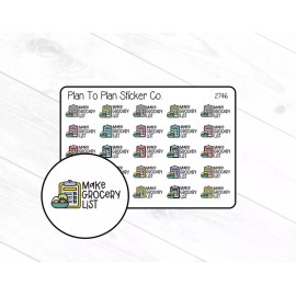 Homemade 2746~~Make Grocery List Planner Stickers.