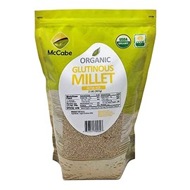 McCabe Organic Glutinous Millet - Organic Glutinous Millet for Whole Millet Flour Milling at Home | Rich with Fiber & Minerals | USDA and CCOF Certified | Product of USA | 2Lbs