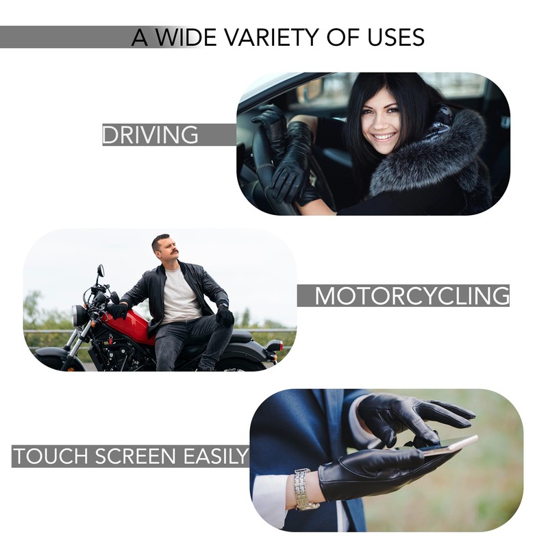 Hugger Windstopper Motorcycle Black Gauntlet Gloves Unlined Cold/Wind Resistant (XXX-Large)