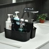ALINK Plastic Shower Caddy Basket, Portable Divided Cleaning Supply Storage