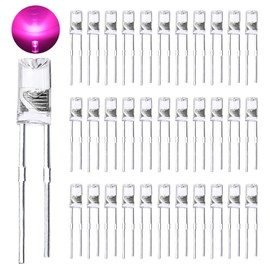 LedWekei - Diodo emisor de luz LED de 5 mm de alto brillo, luz LED transparente, diodos emisores de luz LED, 5 mm, superficie cóncava cilíndrica lisa (120 unidades, rosa)