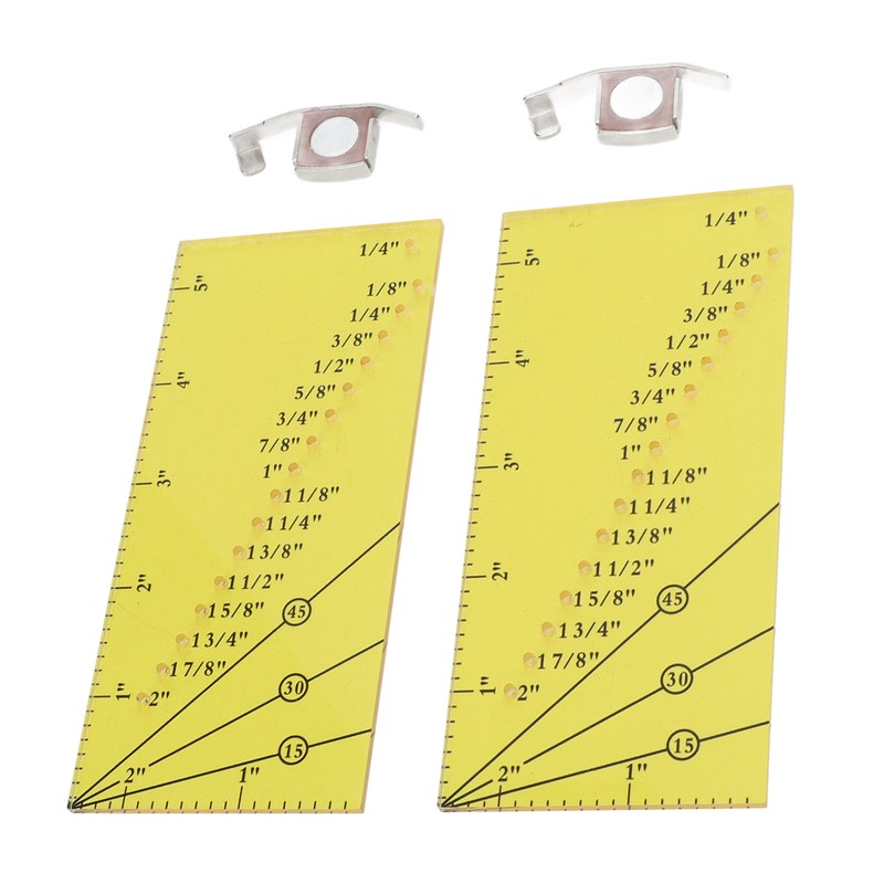 2set Seam Guide Ruler Strong Magnetic Stainless Steel Transparent Acrylic