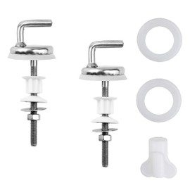 Toilet Seat Fittings, 2 Packs Toilet Seat Hinges, Stainless Steel Hinge Fixing Kit Replacements Toilet Seat Fixings Universal Toilet Seat Top Fittings for Most Toilet Seats