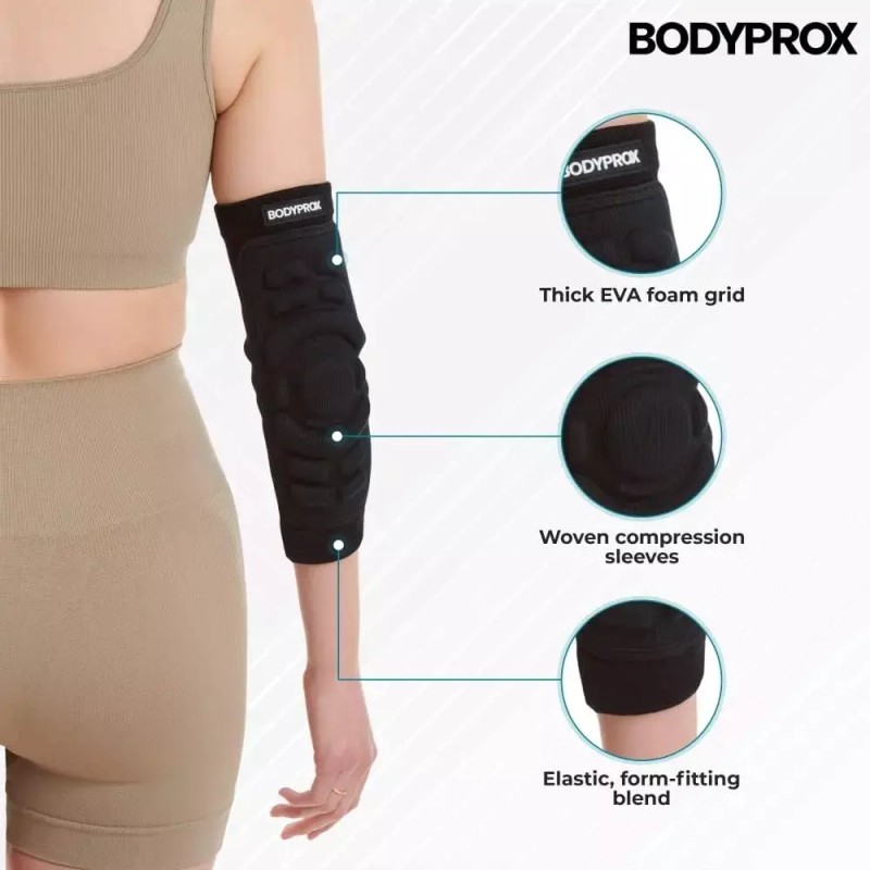 BodyProxx 바디프록스 팔꿈치 보호 패드 1쌍 슬리브 [Large] Bodyprox Elbow