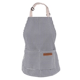 Gosknor Children's Apron, Adjustable Striped Child Cooking Aprons Kitchen Baking Chef Aprons for Children, Polyester and Cotton Painting Aprons for Children and Girls