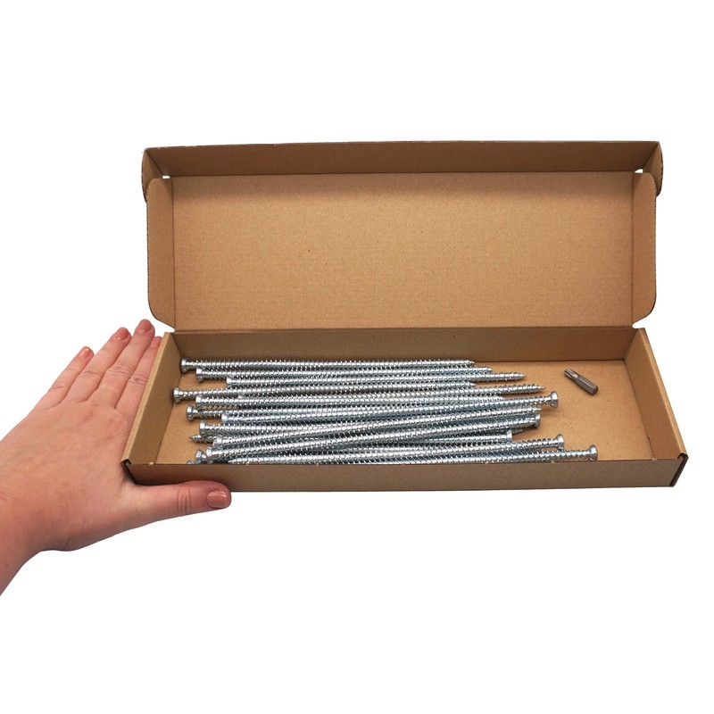 SKIR'CO (Pack of 20) Zinc Plated 7.5 x 202mm Concrete