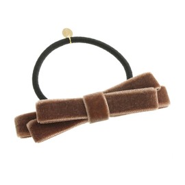 VINGTAINE H-770 Velvet Ribbon, Hair Elastics, Simple, Hair Accessory, Autumn and Winter, Braun