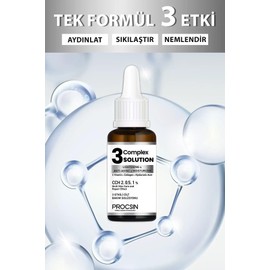PROCSIN 3 Complex Solution Serum, Cilt Yenileyici & Leke Karşıtı, Gözenek Sıkılaştırıcı & Nemlendirici, Aydınlatıcı & Onarıcı Bakım, 20 ML