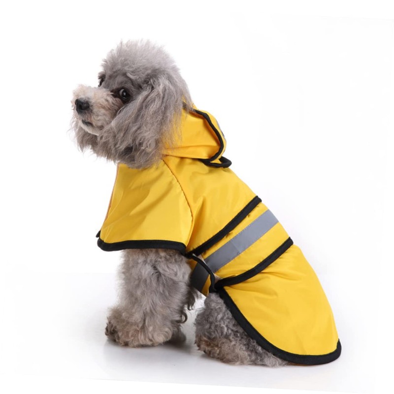Mipcase Reflective Dog Raincoat for Small Pets Comfortable Rainwear with