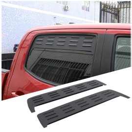 necar2020 Alloy Car Rear Window Air Ventilator Louvers Trim For Toyota Tacoma 2016-2022