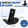 Hiumtree 4 Pcs Replacement Ski Glides Black Walker Ski Glide