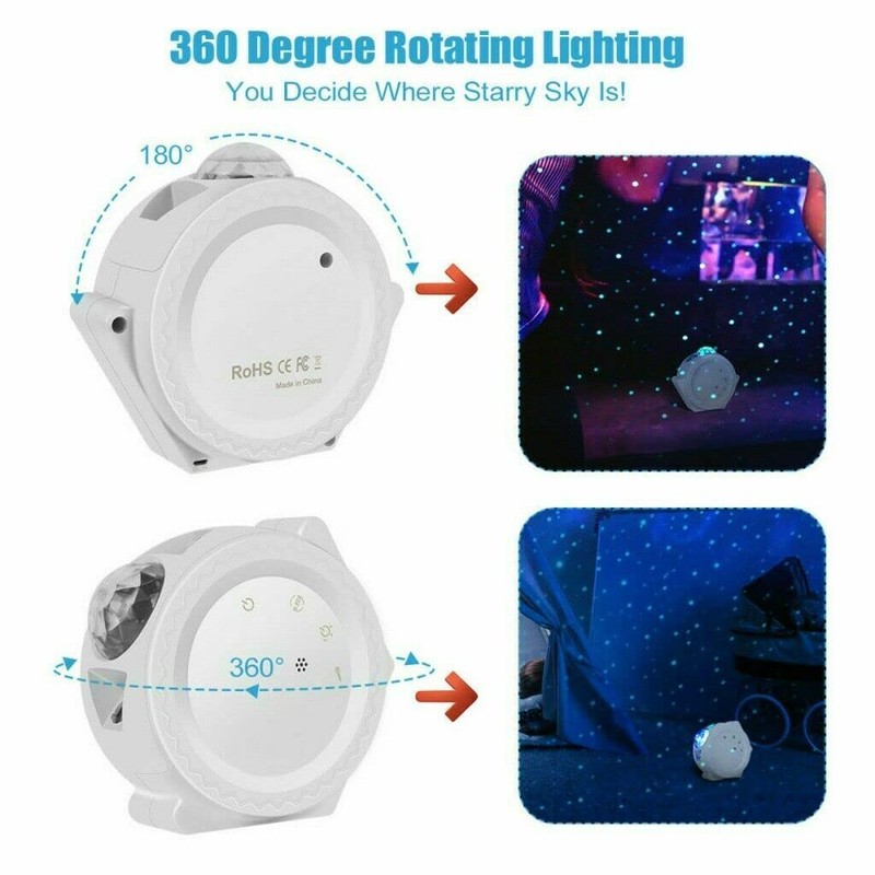 Galaxy Starry Night Light 3In1 LED Projector 3D Ocean Star
