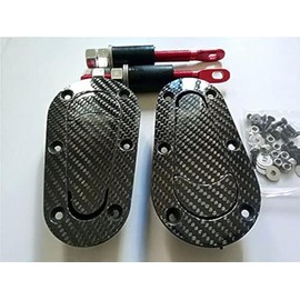 Carbon Fiber Racing Car Bonnet Plus Flush Mount Hood Latch Steel Pin Locking Kit