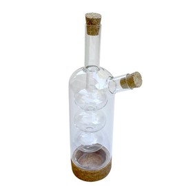 Lily's Home - Dispensador de aceite de oliva y vinagre, una hermosa adición a cualquier juego de cocina y vajilla con base de corcho