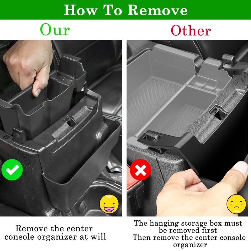 Eamplest 4PCS Center Console Organizer for 2024 2025 2026 Jeep