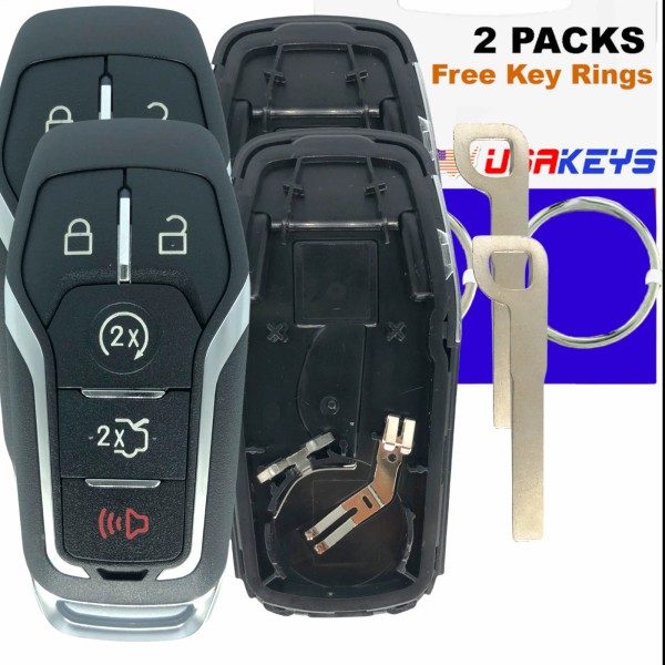 USAKEYS 2 Shell Case Remote Key Fob For 2015-2017 Ford