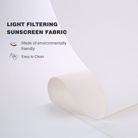 MYshade Custom Roller Window Shades, Light Filtering, Corded Mesh Roller Shades, Sunshine Blocking Privacy Protection Mesh Fabric Roller Blinds for Home Office, Easy to Install