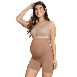 Leonisa Women's Seamless Maternity Support Panty, Soft Natural, XL