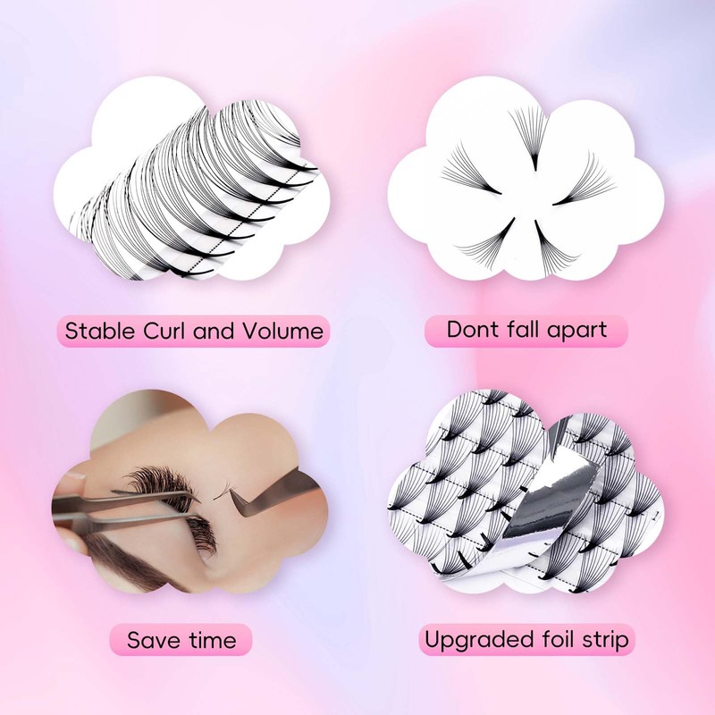 FADLASH Premade Fans Eyelash Extensions 10D 0.07 Volume Lash Fans