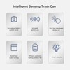 Automatic Garbage Can 4L Capacity USB Charging Folding Lids Automatic