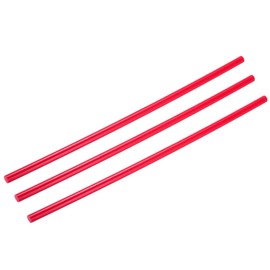 Rebower Plastic Round Rod POM Polyoxymethylene Rods Hard Bar,[for Engineering,Agriculture,Industry,DIY] - 2/5 Inch Dia 16 Inch Length/Red / 3 Pcs