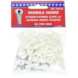 WP-9877H Screen Clips Storm W/Screws - 50 Pack,