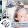 Amylove 2 Pcs Shower Head Extension Arm Stainless Steel Shower