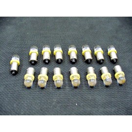 Lumiglow 15 BRIGHT Amber LED Instrument Panel Dashboard Domes Lights Bulbs BA9S 1895 Ford