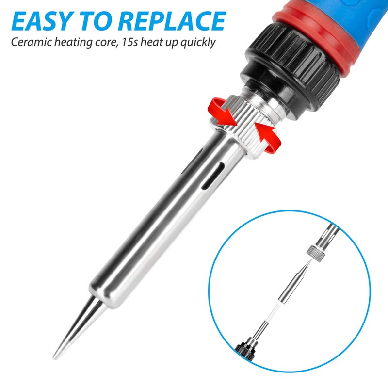 Soldering Iron Kit, 43 in 1 Upgraded Soldering Kits Adjustable