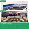 Nnewvante Monitor Stand Riser, 60 inch Large Bamboo Dual Monitor