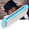 Blues Harmonica 10‑Hole Mouthorgan Eb Key ABS Resin Comb Beginner