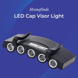 SAGEFINDS LED Clip On Cap Visor Light, Hands-Free Ball Cap Flashlight Headlamp, Baseball Hat Light Clip for Running Fishing Camping, Battery Operated