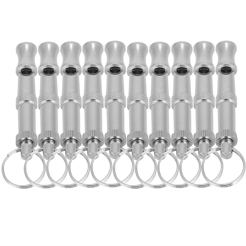 10PCS Adjustable Dog Whistle Trainer Sound Waves Stainless Steel Pet