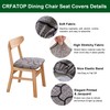 CRFATOP Waterproof Dining Chair Seat Covers Set of 4, Stretch