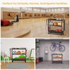 Basketball Rack 3-Shelf Training Stand, Garage Sports Equipment Organizer -