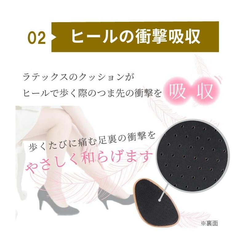 [Leather Half] Secret Insole, For Toes, Thin, Cushioning, Size Adjustment,