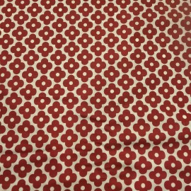 Robert Kaufman New  Robert Kaufman Fabric Red Flowers On White Bkgrd Mult. Yds. Available