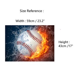 Baseball Wall Decals Peel and Stick for Boys Bedroom, Vinyl Baseball Wall Stickers for Boys Room, Baseball Theme Wall Decals Murals, Baseball Wall Decor for Boys Room,Baseball Decal Stickers for Wall