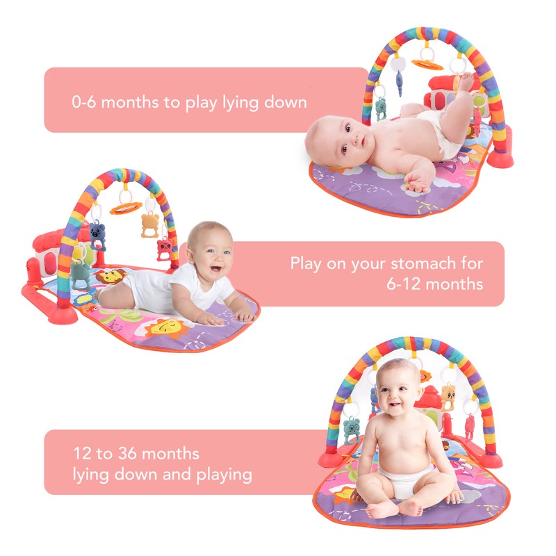 Baby Gym Playmat Piano Improve Motor Skill Sensory Stimulation Learning