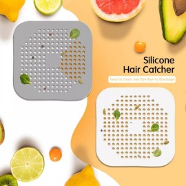 MagicBuddy Drain Cover Hair Catcher Set of 4 Hair Stopper Shower for Bathroom Bathtub Sink