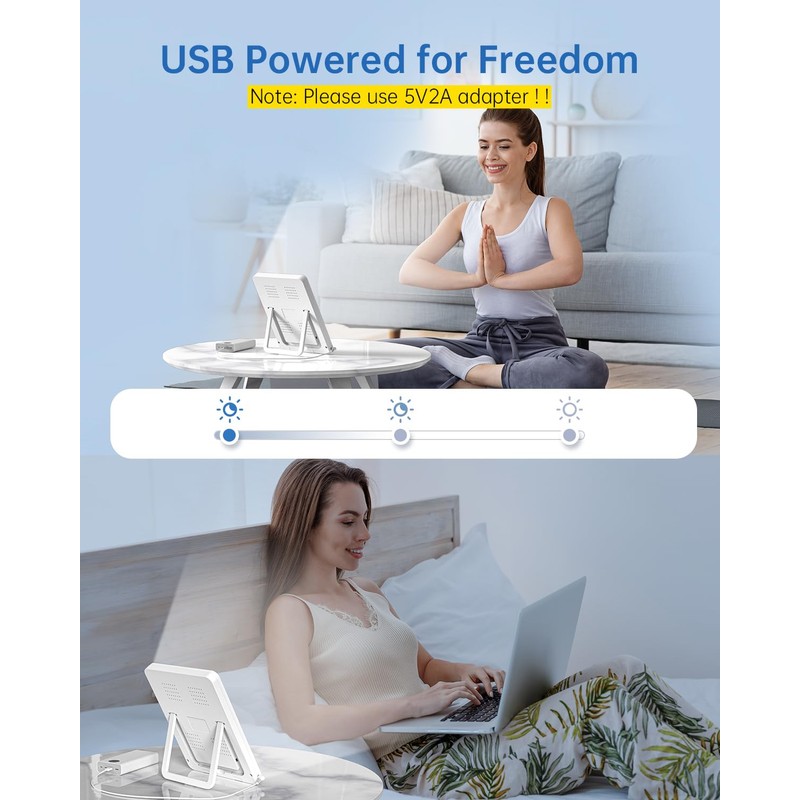 SUXIO Light Therapy Lamp - 10000 Lux Therapy Lights, 3