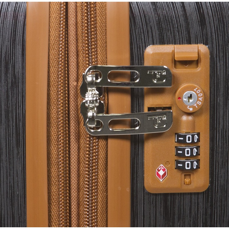 Dejuno Monroe 3-Piece Hardside Spinner TSA Combination Lock Luggage Set,