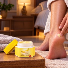 Banana Extract Foot Cream for Dry, Rough Heels – Moisturizing Care for Softer, Smoother Feet in Your Nighttime Routine, 20g
