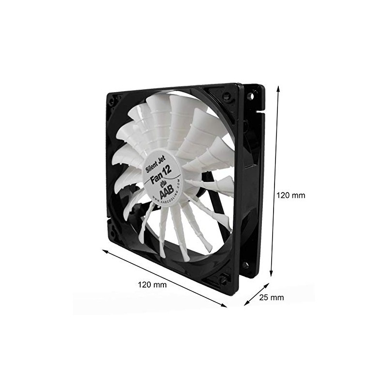 AABCOOLING Silent Jet Fan 12 - Quiet and Efficient 120