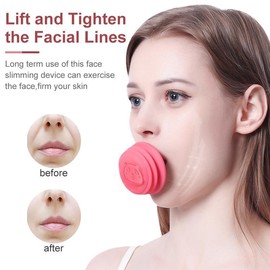 Facial exercise device, tightens skin and relieves nasolabial folds, dual chin exercise device for jawline, suitable for both men and women strap double