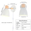 Eyooer Wall Sconces Plug in, Swing Arm Wall Lamp with