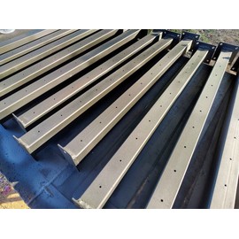 Unbranded Deck cable railing post, heavy steel (11 gauge), flat black, custom drilling