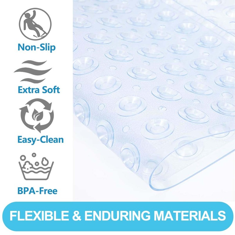 21 x 21 Inch Shower Stall Mat Non Slip, Square